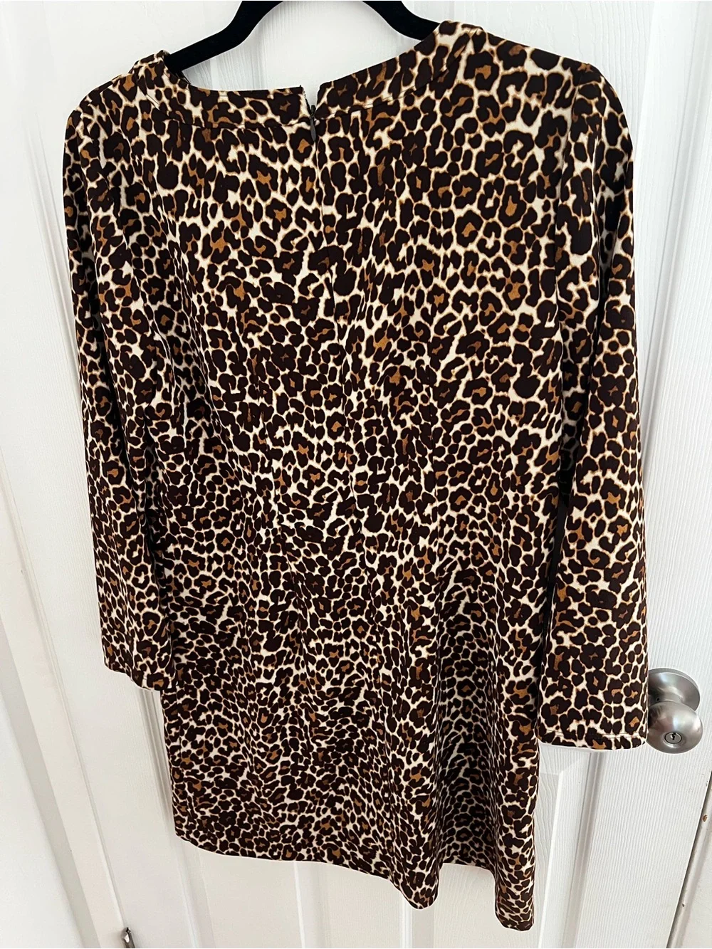 J. Crew Leopard Print Shift Dress in Brown and Cream